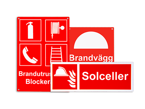 ”Brandskyltar