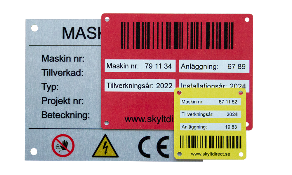 Infärgade aluminiumskyltar från SkyltDirect