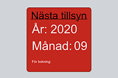 Klistermärke till anläggning