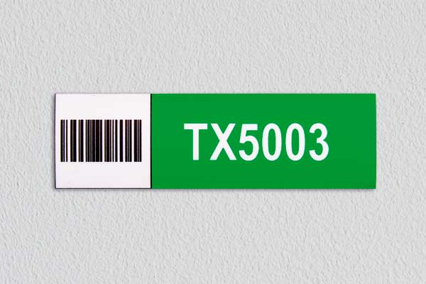 Printad, magnetisk skylt