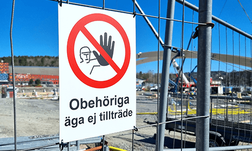 ”Förbudsskylt,