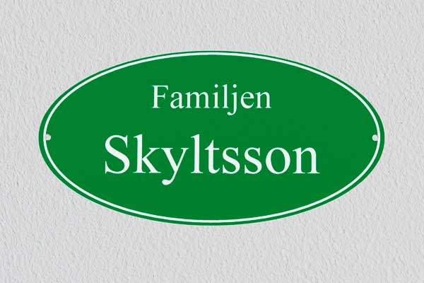 Plåtskylt, familjeskylt