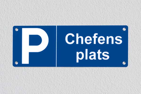 Parkeringsskylt, plåt