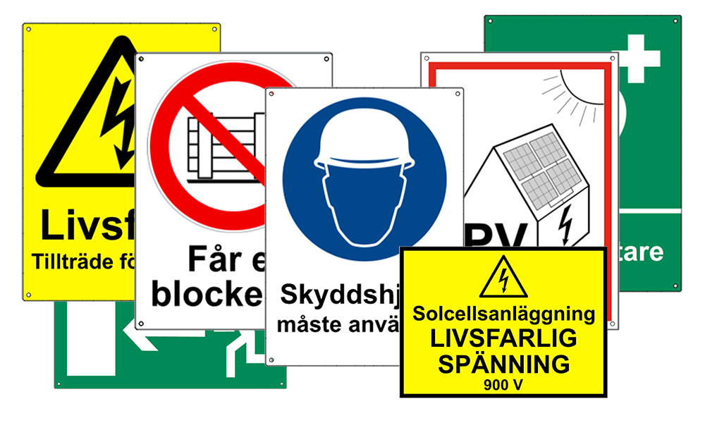 Standardskyltar från SkyltDirect
