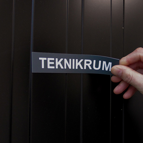 Skylt för tekniskt rum, magnetisk