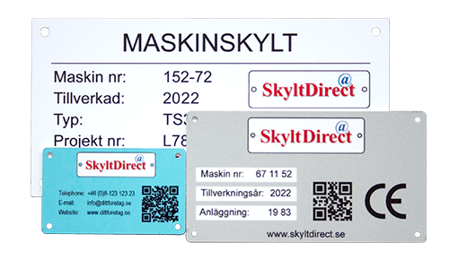 Printade aluminiumskyltar